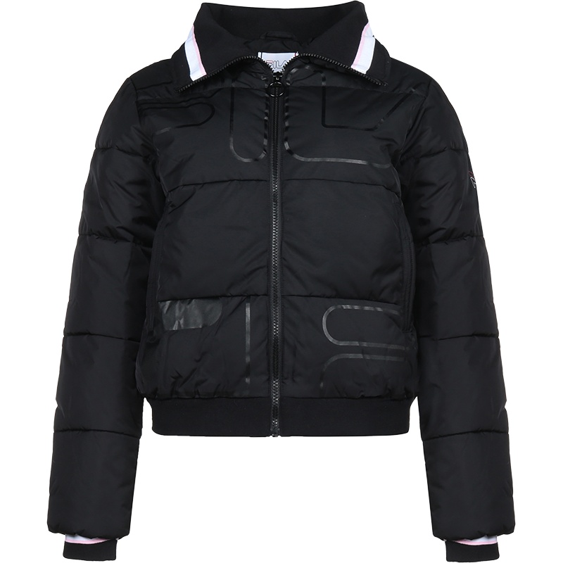 FILA 斐乐 女士 聚酯纤维短款高领棉服夹克外套 683175