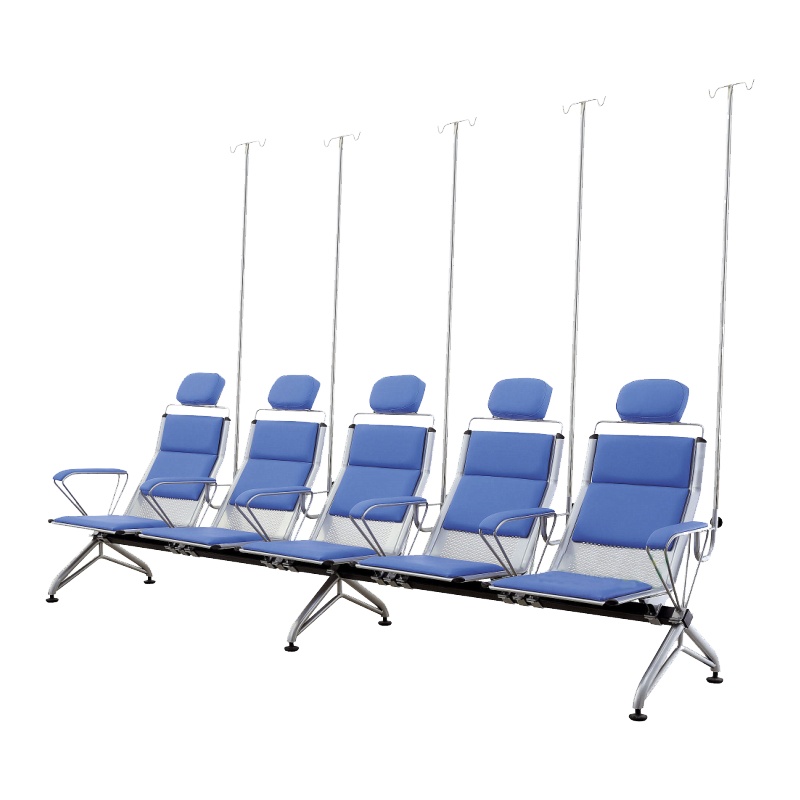 富和美(BNF)排椅输液椅诊所点滴椅候诊输液椅定做92输液椅五人位 蓝色