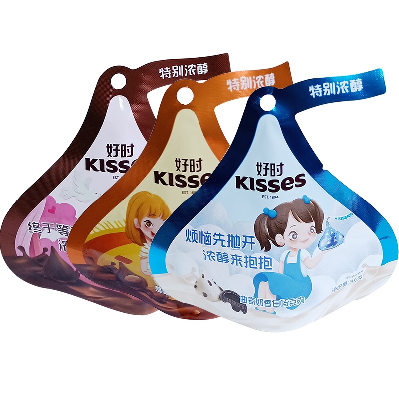 好时牛奶巧克力好时巧克力 多种口味82g袋装 内含约18粒好时巧克力办公休闲零食品装