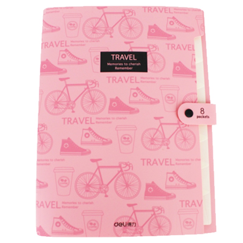 得力风琴包A4学生用多层文件夹袋手提卷子分类收纳盒女试卷夹多功能大容量透明高中生插页资料册分页5737HON