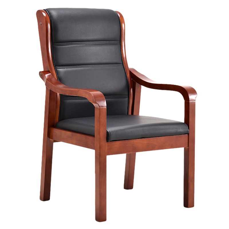 慧采云 办公家具优质实木会议椅总裁老板办公椅子电脑椅人体工学皮艺班前椅