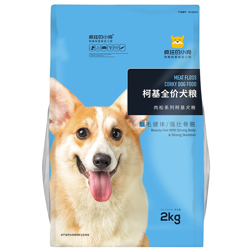 疯狂的小狗狗粮 柯基全价犬粮肉松粮2kg