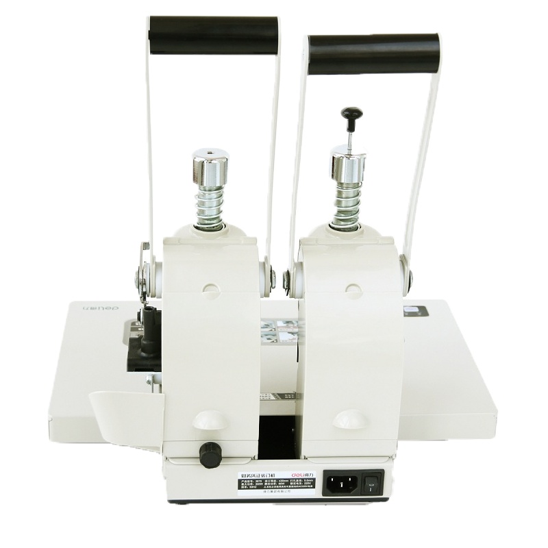 得力(deli)3875省力型凭证单据装订机 财务档案打孔机 会计凭证档案电动铆管热熔财务装订机 铆管打孔胶装机