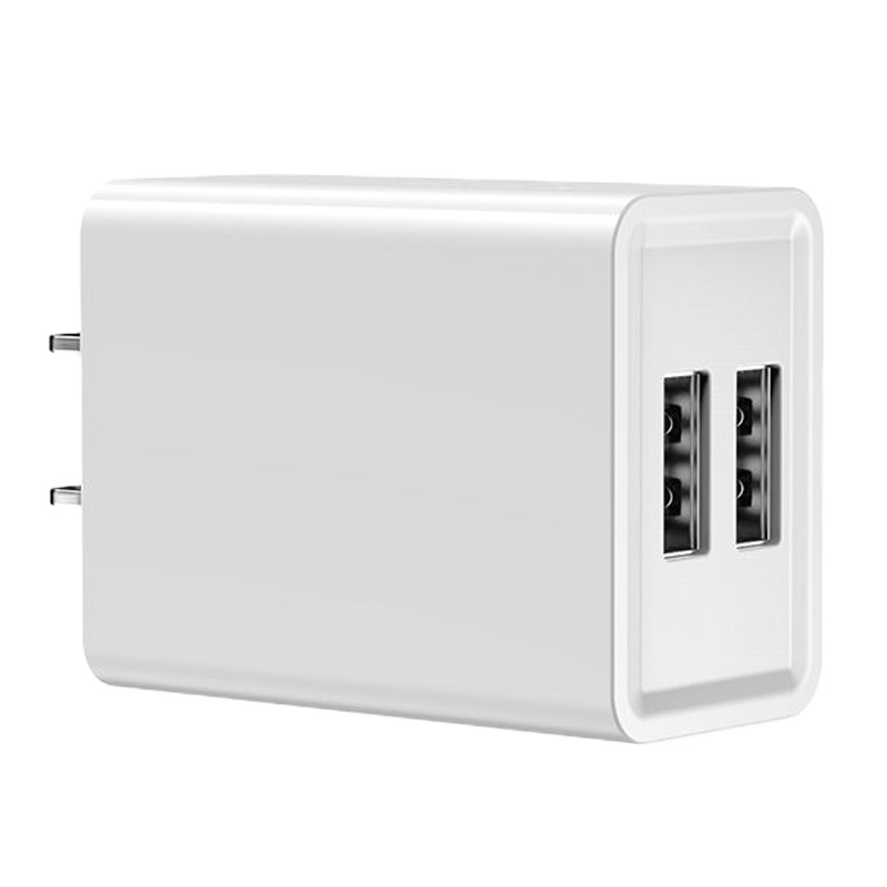 手机充电器华为安卓苹果通用适用oppo闪充vivo充电插头快充充电 双孔2.1A快充头(3C安全认证) 快充头(不带线)