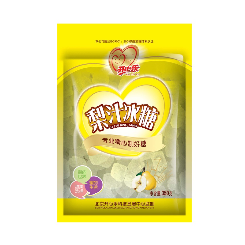 开心乐土冰糖梨汁冰糖350g小粒甘蔗食糖纯正甘甜