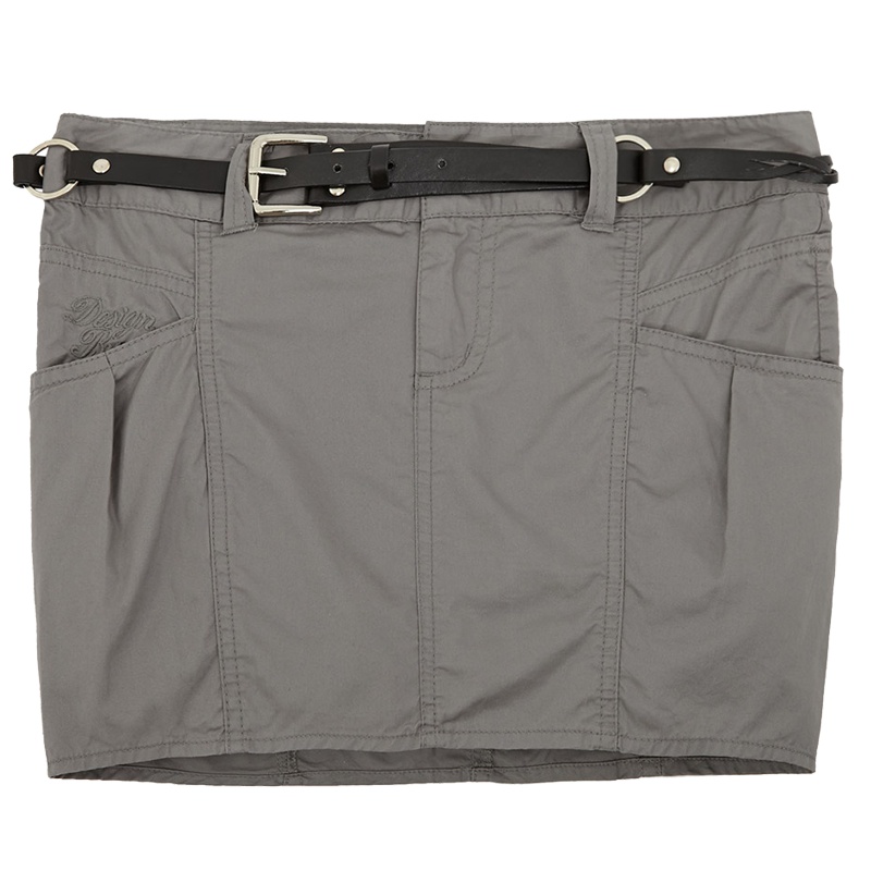 美特斯邦威夏装新款超短裙女包臀裙休闲口袋细节迷你半身裙