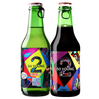 葡萄牙进口红酒真2起泡酒甜型半甜型葡萄酒组合装250ml*2迷你小瓶红酒小酒