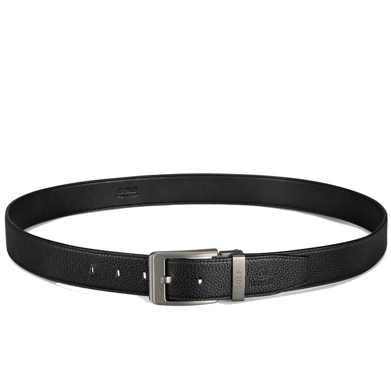 高尔夫男款牛皮皮带男针扣真牛皮男士腰带单条礼盒