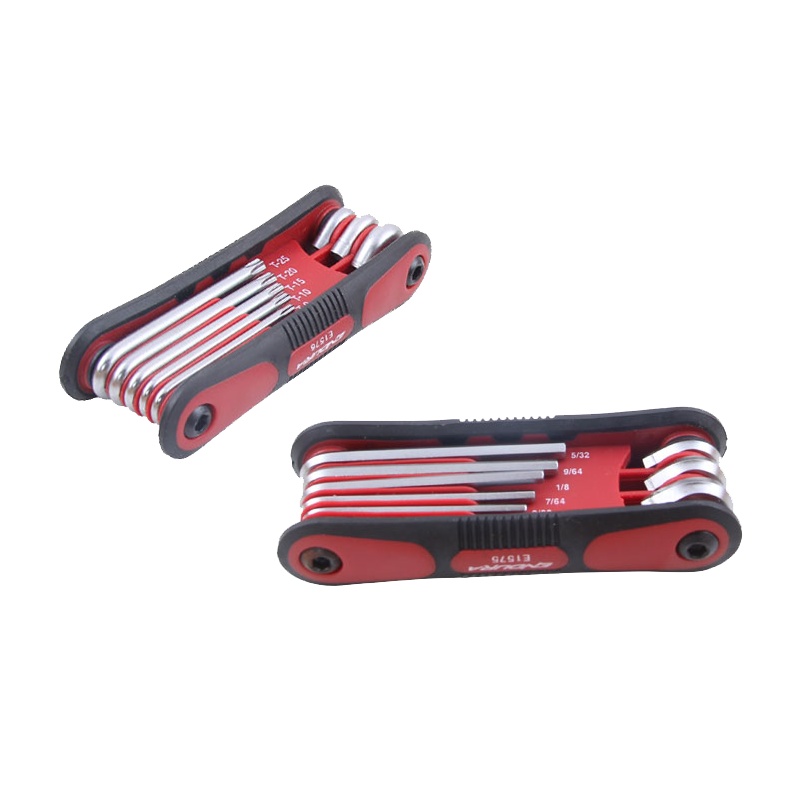 力易得(ENDURA) E1576折叠式花型内六角8件套 铬钒钢扳手组套 1套(货期3-5天)