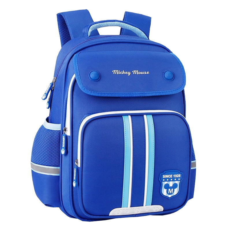 迪士尼(Disney)米奇小学生书包男女孩儿童书包1-3-6年级双肩轻便背包 SM81170宝蓝