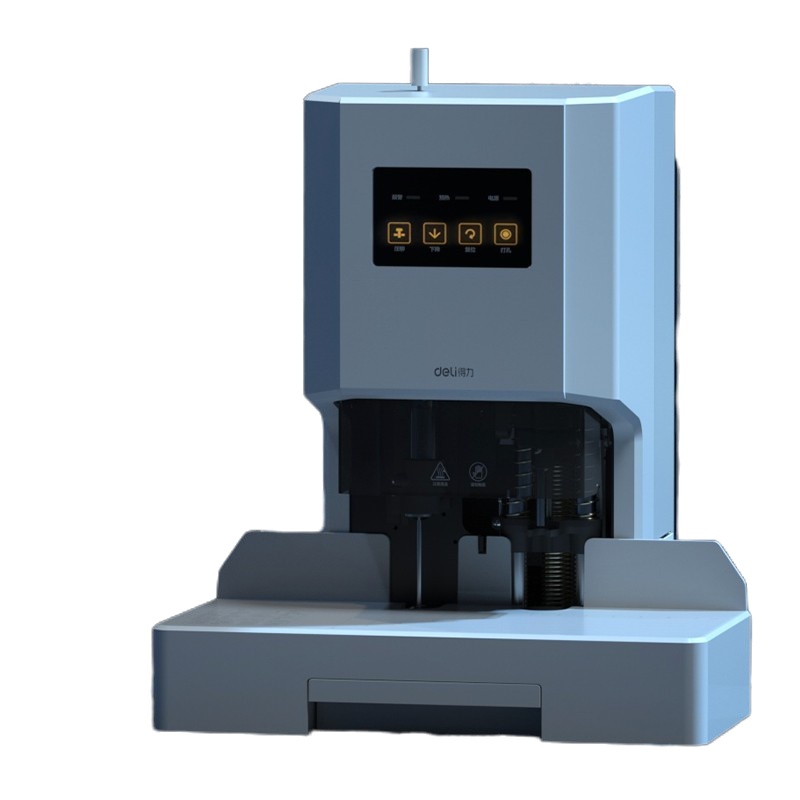 得力(deli)自动财务凭证装订机14602 会计凭证文件资料热熔胶管铆管打孔机5...