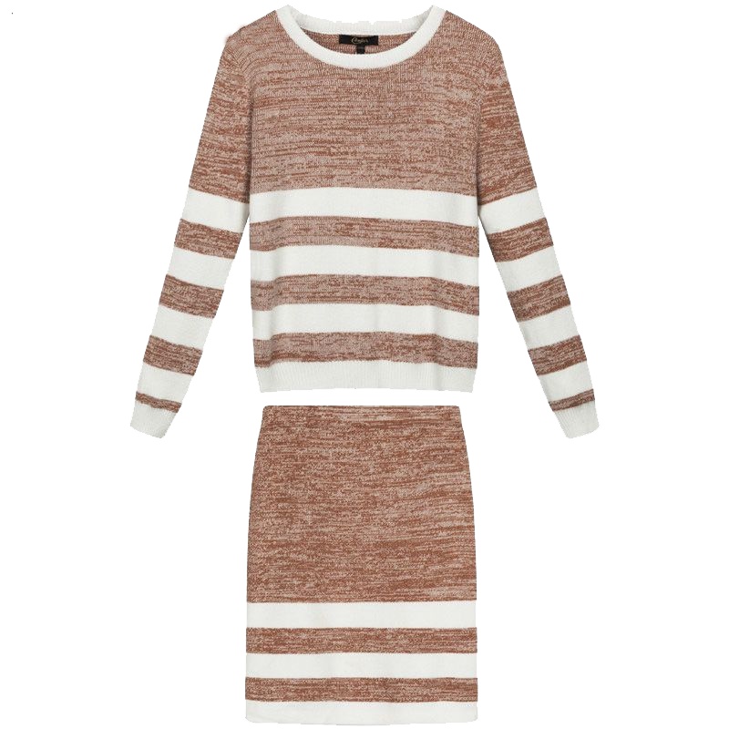 拉夏贝尔candie’s秋装新款韩版修身显瘦两件套装针织衫女30074287