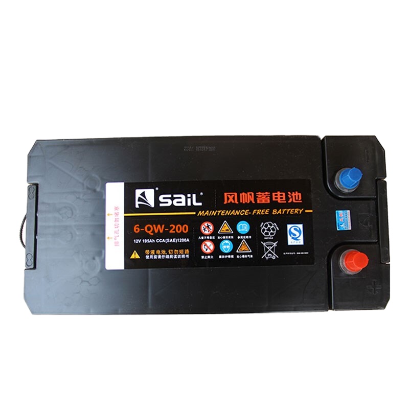 风帆(sail)免维护电瓶 蓄电池 6-QW-200 200AH