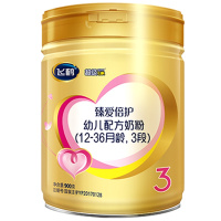 飞鹤[5年奶粉第1]臻爱倍护超级飞帆 幼儿配方奶粉 3段(12-36个月幼儿适用) 900克