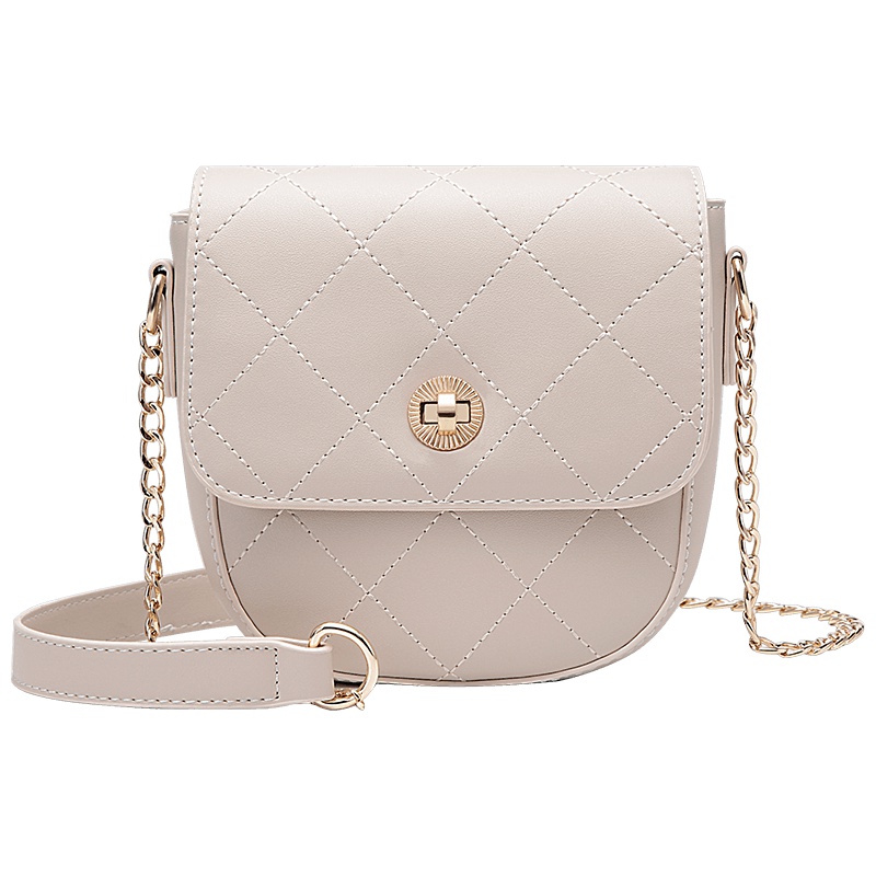 第九城（V.NINE） 单肩包女小包2019新款百搭菱格包韩版时尚链条斜挎包马鞍包