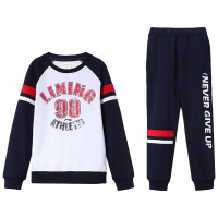 LI-NING KIDS男女中大童运动生活系列套头无帽运动套装