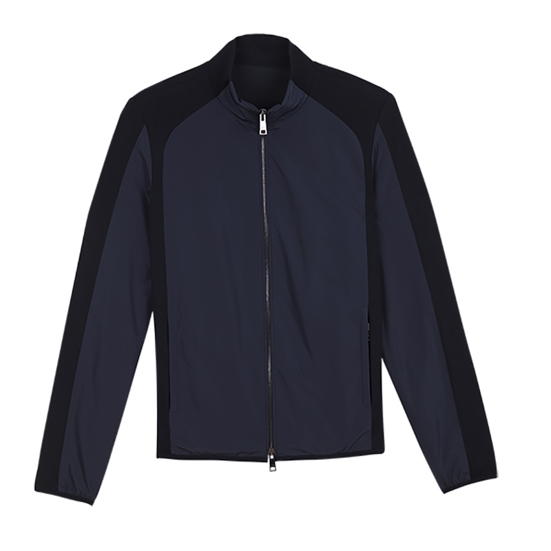 ERDOS 秋冬休闲百搭男士立领拉链夹克短款上衣撞色拼接设计