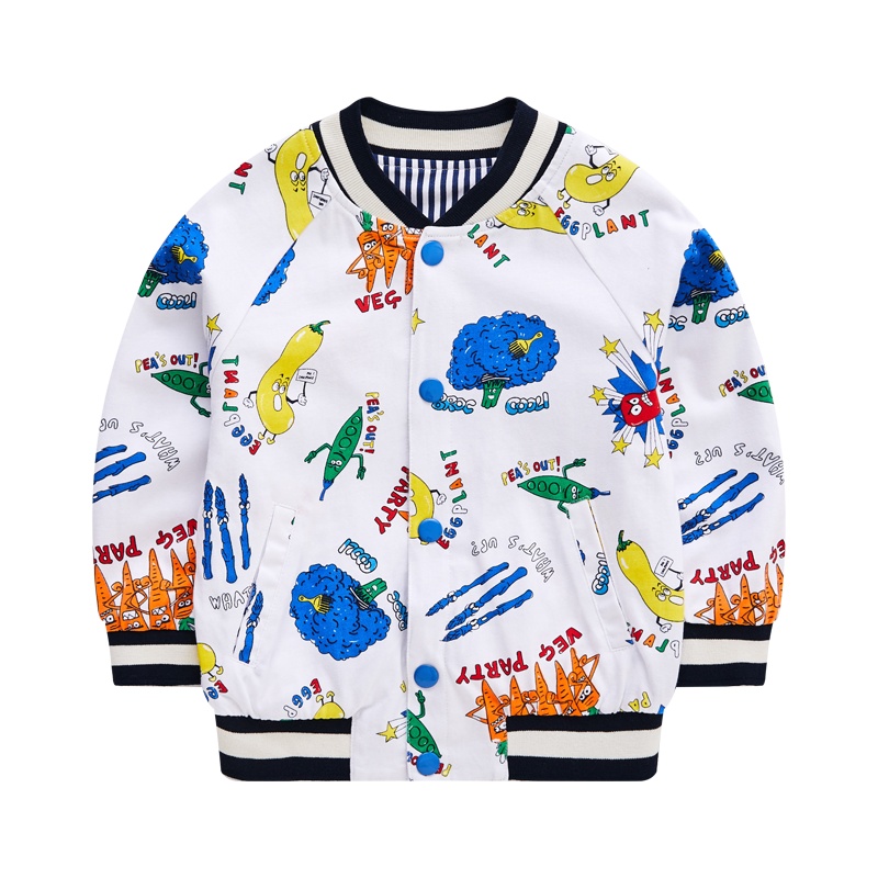 拉里宝贝Lioniebaby童装儿童外套宝宝休闲纯棉印花两面穿外套2020春装新款男童L01WS002