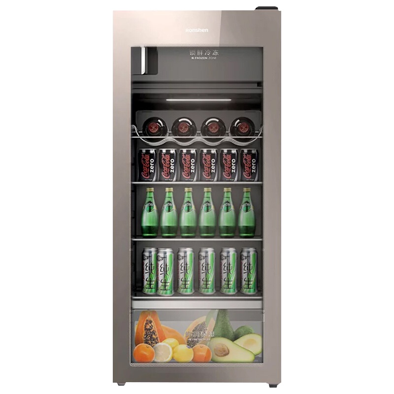 容声(Ronshen)128升冰吧茶叶柜冰箱冷藏柜 饮料柜商务冰箱一级能效锁鲜冷冻酒柜展示柜 JC-128YL