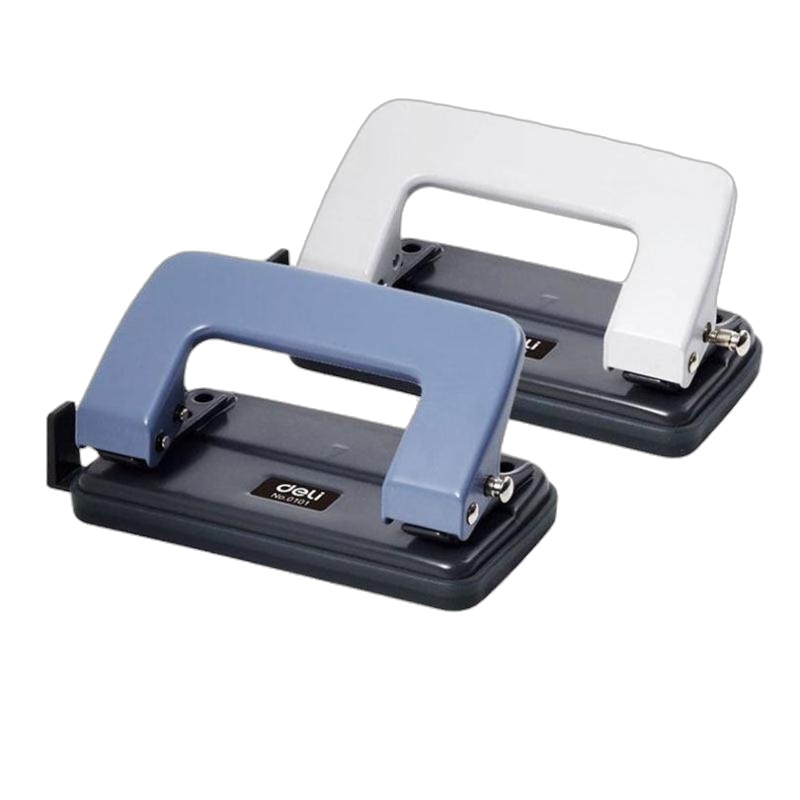 得力（deli） 打孔器文件装订手动打孔机双孔办公活页A4纸张圆孔打洞器文具 可打10张80g纸 0101(带标尺)