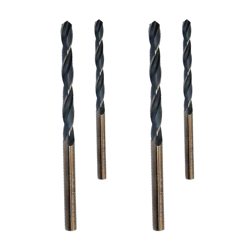 波斯 直柄麻花钻头4.5mm 10支套装不锈钢金属专用高速钢电钻打孔钻头