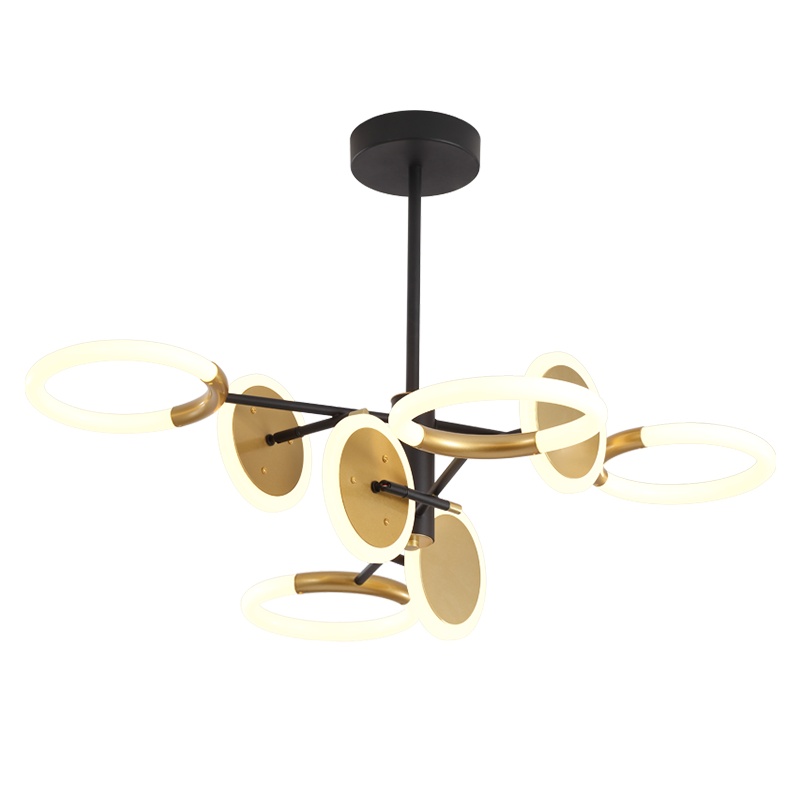 金色梦想 现代轻奢大气创意圆环大厅灯具别墅客厅书房艺术灯饰