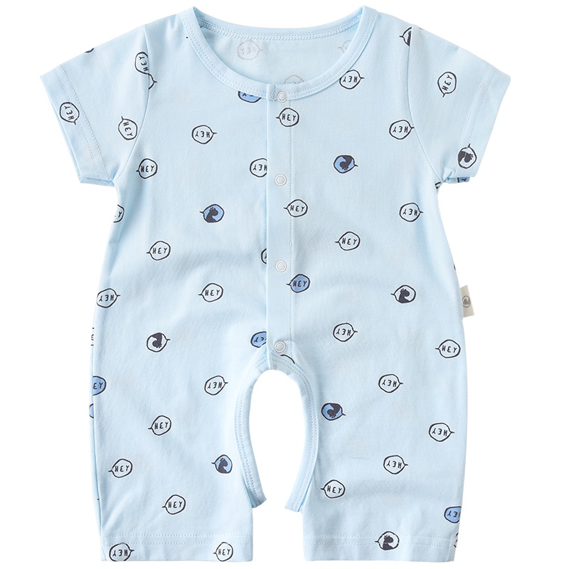 童泰(TONGTAI)夏装婴儿衣服新生儿半袖连身衣1-18个月男女宝宝开裆哈衣爬服儿童内衣