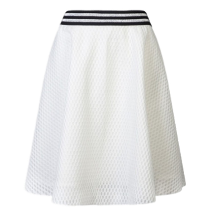 【福利款】拉夏贝尔白色散摆半身裙