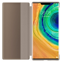 华为(HUAWEI)Mate 30pro原装手机壳 休眠保护套手机套保护壳 Mate 30pro智能视窗保护套(卡其色)