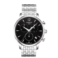 天梭(TISSOT)手表 瑞士品牌 俊雅系列男士手表钢带时尚商务休闲防水石英表 男 T063.617.11.067.00
