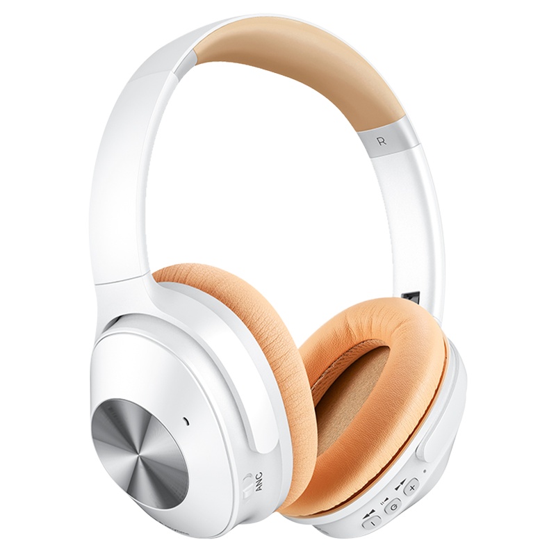 REMAX专业降噪头戴式蓝牙无线耳机 白色 大容量超长待机 可同时连接两部手机 零延迟 适用苹果 安卓手机听歌游戏