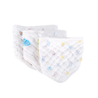 spiritkids 宝宝口水巾婴儿三角巾纯棉新生儿童双层暗扣围嘴