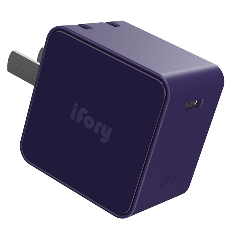 安福瑞ifory 18W充电器PD快充充电头TypeC接口多彩可选适用iPhone11/8plus/x/xr 紫色