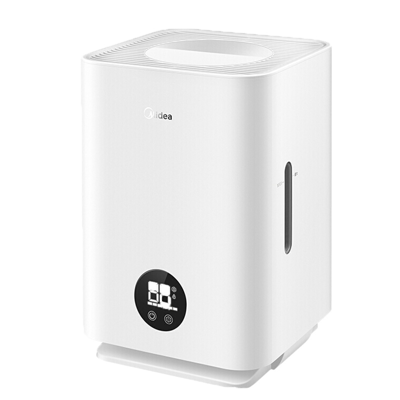 美的(Midea)空气加湿器SZK-2C30家用落地大容量卧室客厅母婴适用办公无雾智能恒湿持久蒸发式杀菌上加水 白色新品