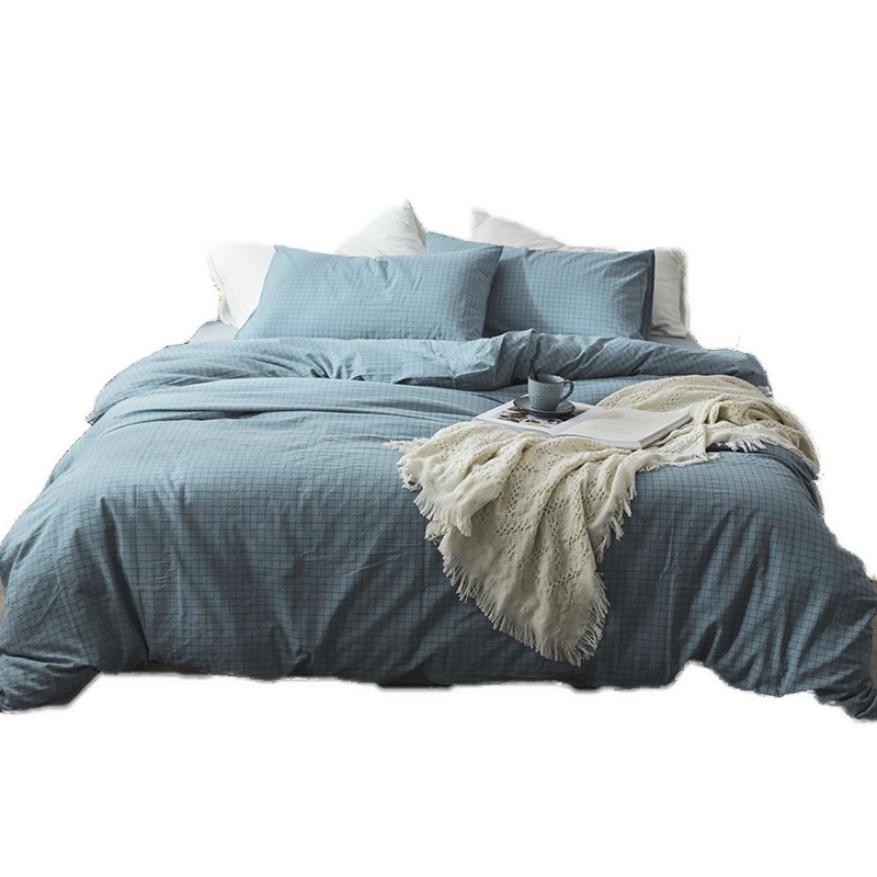 九氏Joesh简约色织水洗棉夏被四件套不起球不缩水不掉色全棉面料健康透气清新柔和可水洗机洗夏被四件套