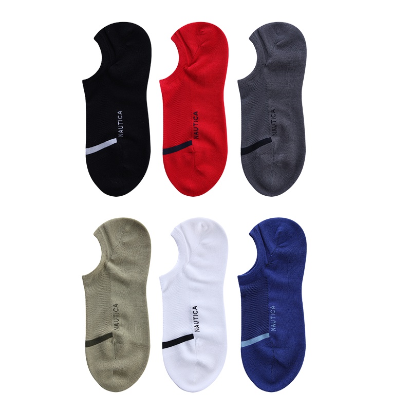 诺帝卡/nautica【6色装】男士冰芙美隐形袜