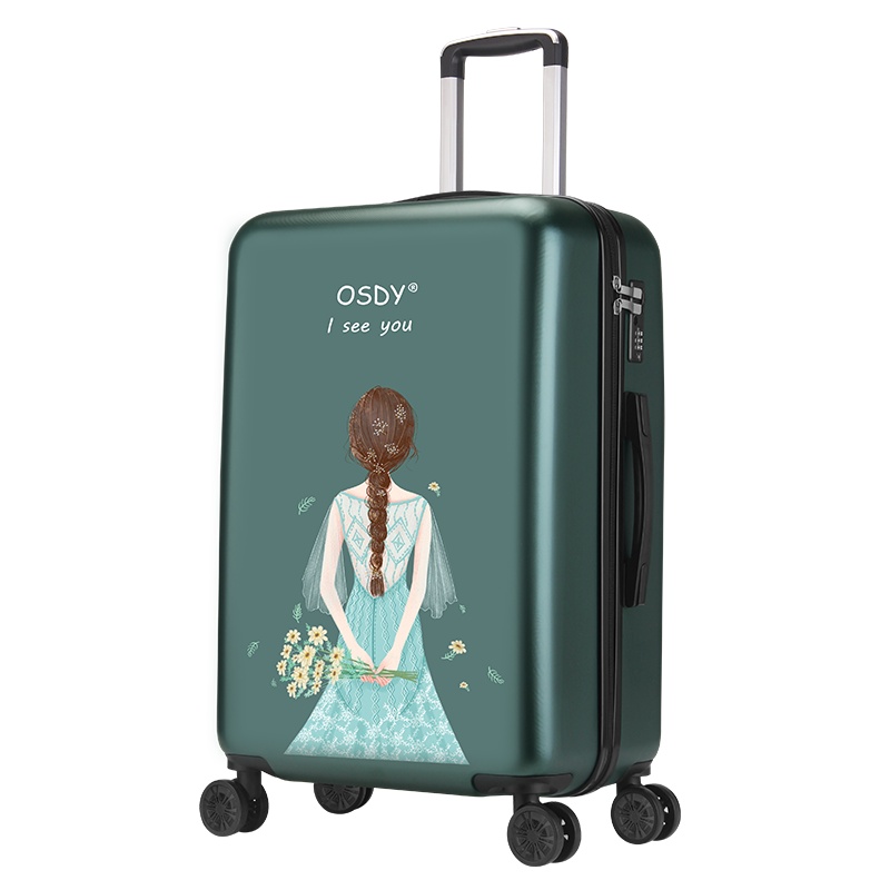 OSDY新品卡通印花拉杆箱20寸个性旅行箱24寸便携行李箱