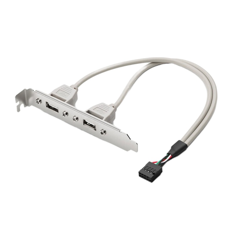 量谷 台式电脑USB后置挡板线2.09针USB转USBPCI位 4口USB挡板线 0.25米