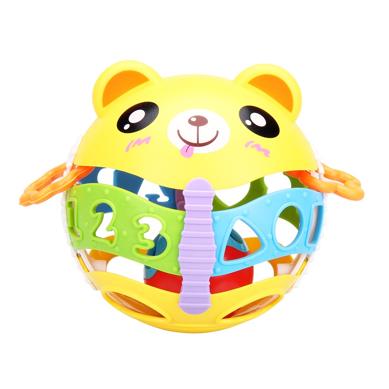 五星环保大号手抓球宝宝安抚卡通摇铃新生婴儿玩具1-3-6月