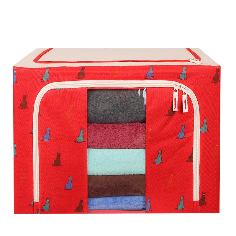 绿之源 新款布艺收纳箱大号储物箱可折叠衣物整理箱子88升