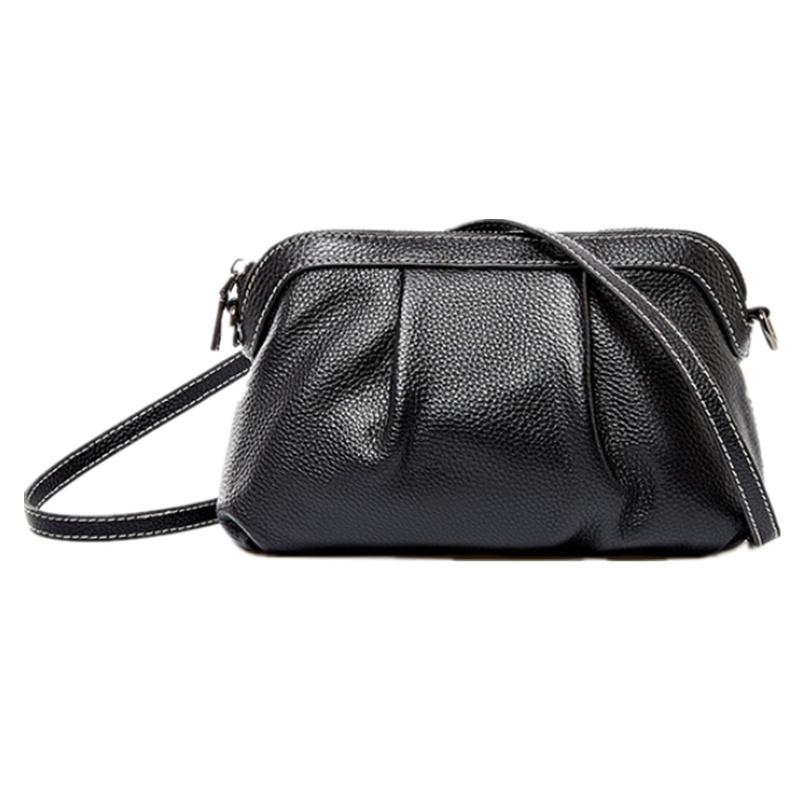 菱格三宅世家(MVO MVO LGSZSJ)包包女新款云朵包斜挎女包软皮头层牛皮牛皮斜跨单肩小贝壳包