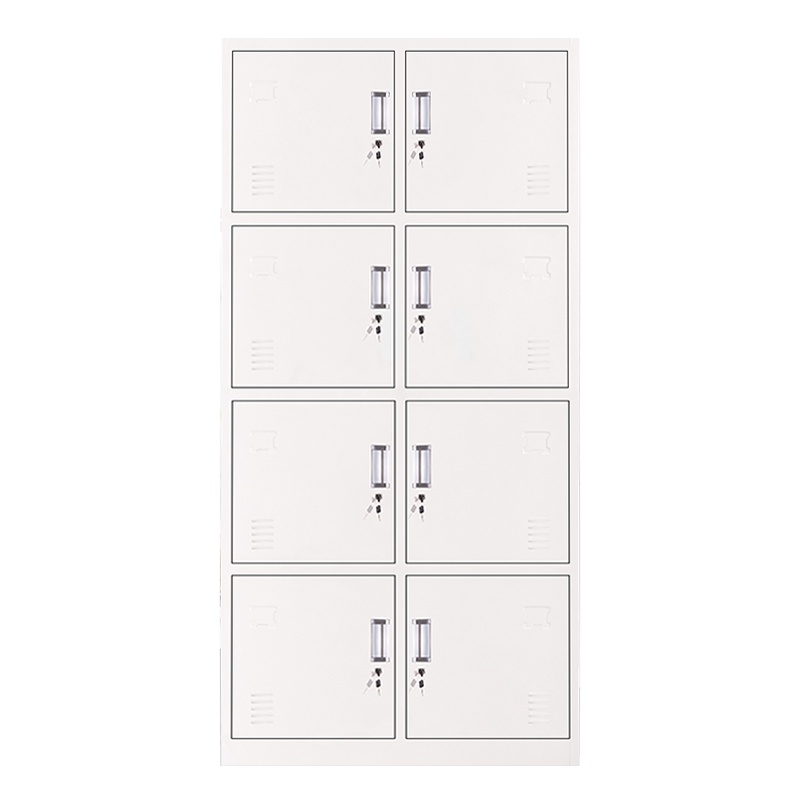 DXBG新款八门钢制更衣柜员工柜铁皮职工储物柜带锁存包柜鞋柜多门柜子八门钢制更衣柜