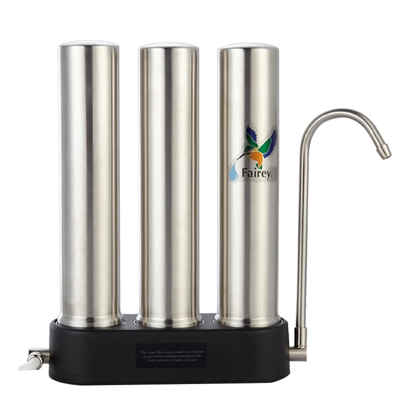 净水器 Fairey净水器 FCS301 家用厨房台上式直饮净水机自来水滤水器直饮机七级过滤不锈钢机身FCS301