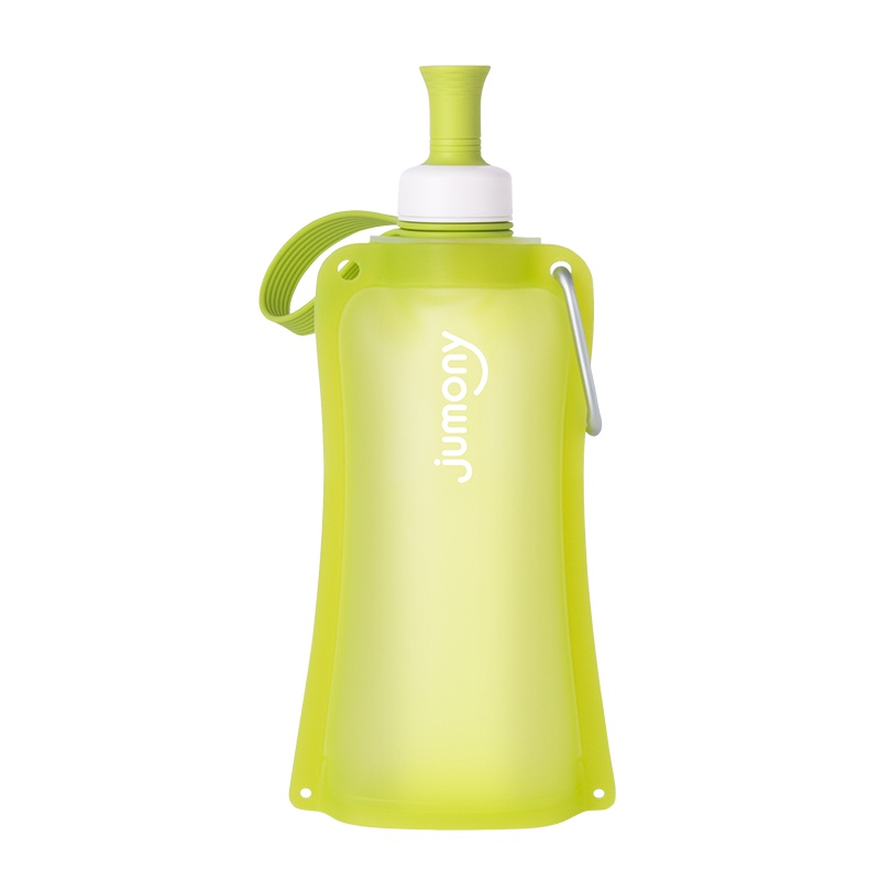 Sillymann 朱莫妮卡扣款 可折叠便携硅胶水袋 550ml 黄绿色