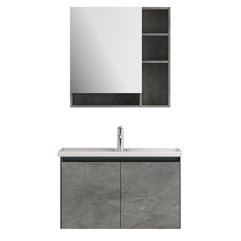 JOMOO九牧浴室柜组合悬挂式简奢工业风收纳卫生间一体洗漱台挂壁式洗脸池A2404