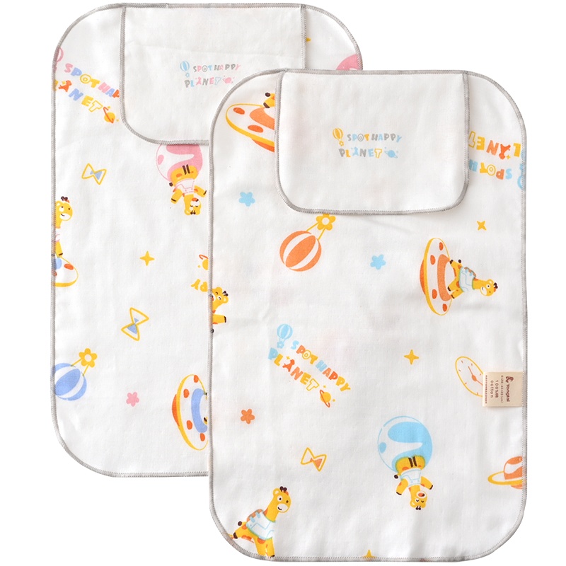 童泰(TONGTAI)2021年四季款婴幼儿男女宝宝用品配饰纯棉两块纱布吸汗巾