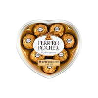 费列罗(Ferrero Rocher)榛果威化糖果巧克力 婚庆喜糖零食 情人节表白礼物 8粒心形礼盒装100g