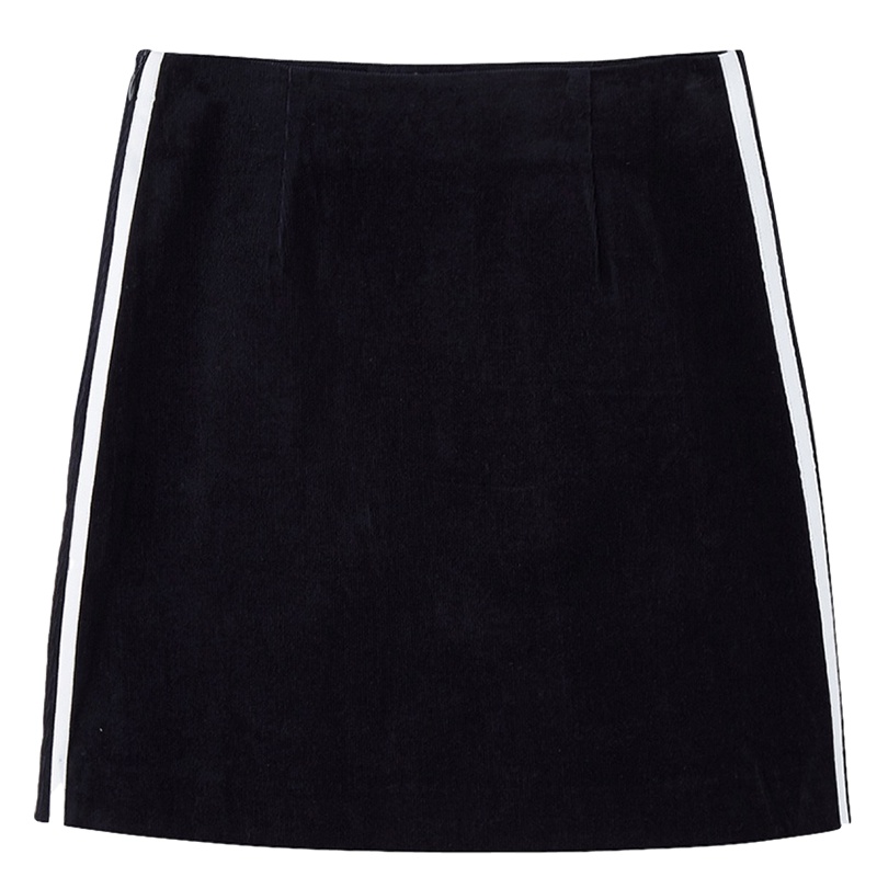 拉夏贝尔女装时尚百搭裙子女高腰包臀短裙A字半身裙