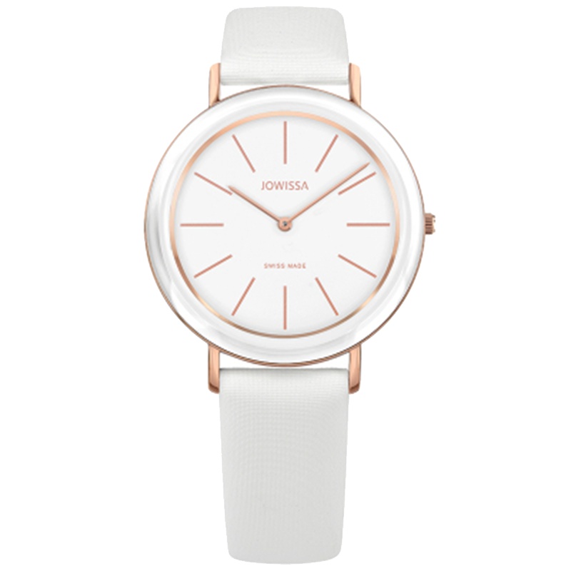 左薇莎(Jowissa)瑞士原装进口手表奥托系列女士时尚极简风格超薄大表盘石英防水腕表J4.314.M
