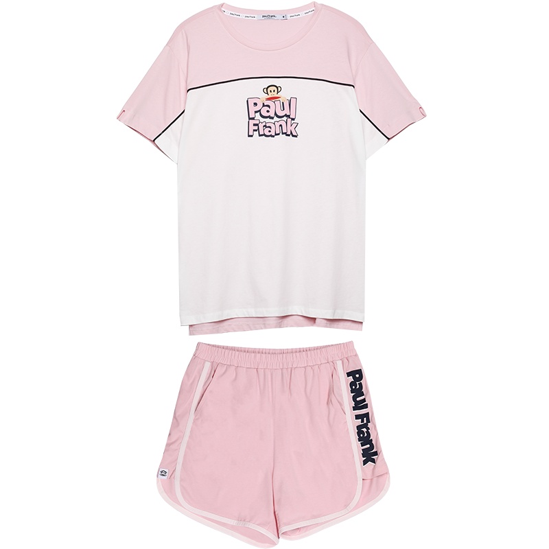 大嘴猴纯棉睡衣女夏季薄款短袖短裤女士春秋款家居服套装